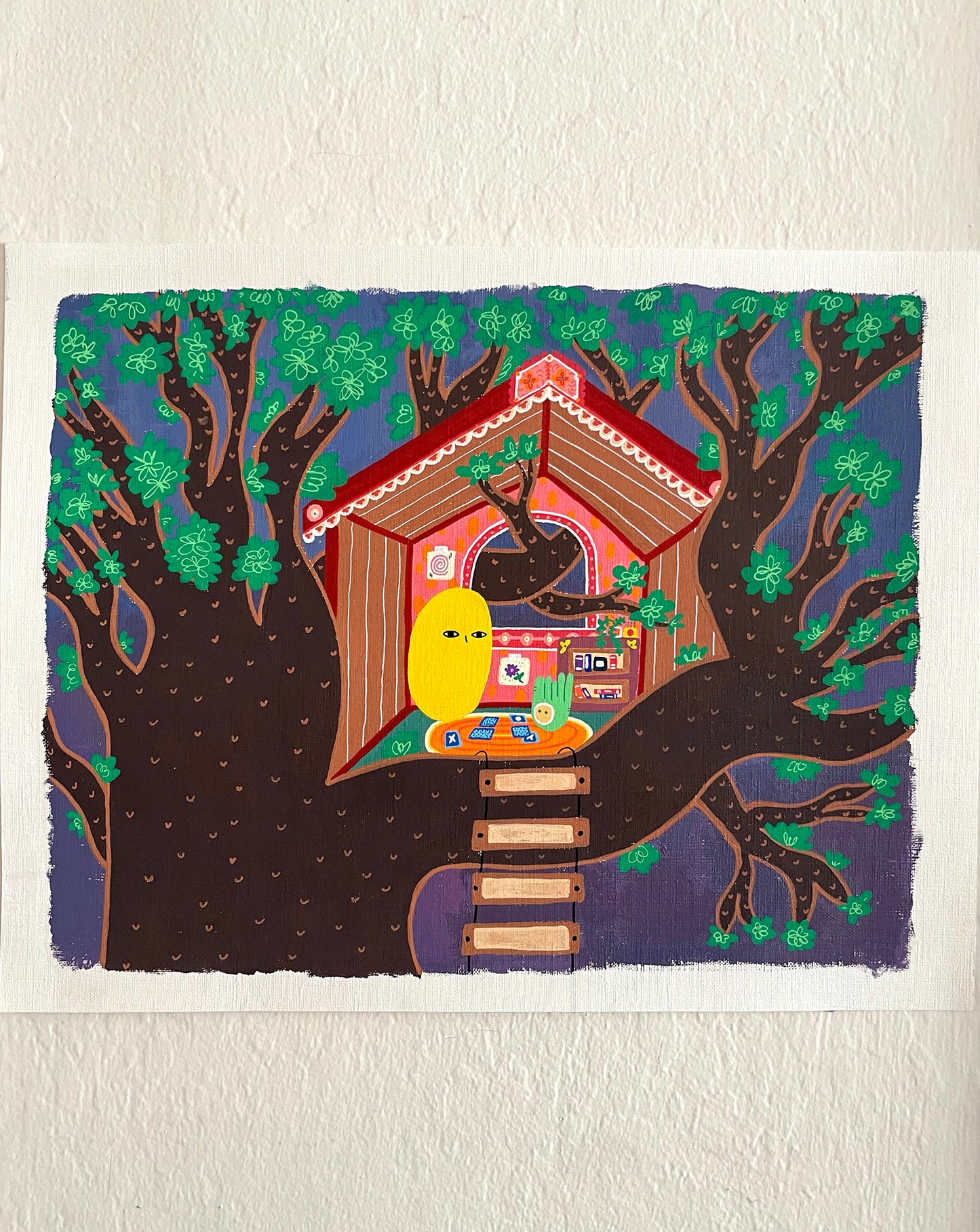 Egg and Celery Head in the Treehouse (Print)